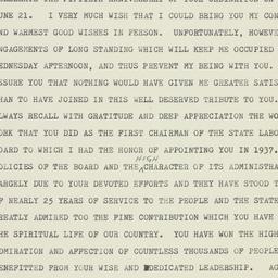 Telegram: 1961 June 20