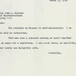 Letter: 1956 March 13