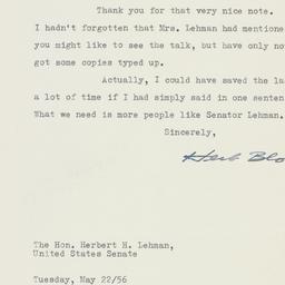 Letter: 1956 May 22