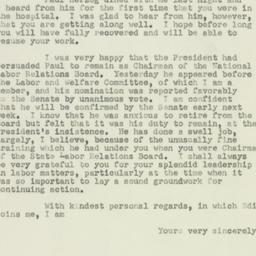 Letter: 1950 July 29