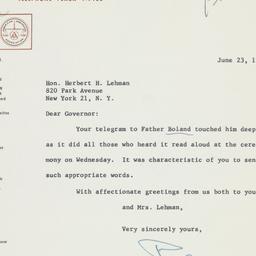 Letter: 1961 June 23