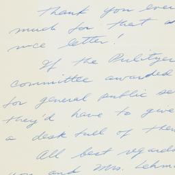 Letter: 1954 May 10