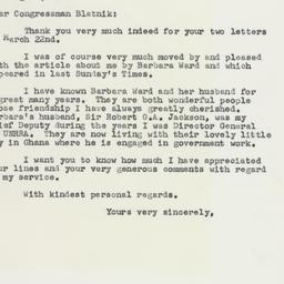 Letter: 1958 March 27