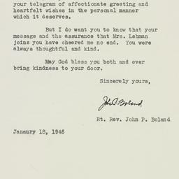 Letter: 1946 January 18