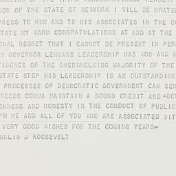 Telegram: 1936 December 31
