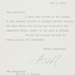 Letter: 1935 May 7