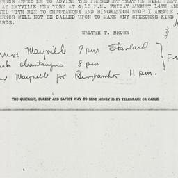 Telegram: 1936 August 10