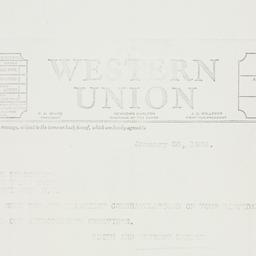 Telegram: 1936 January 30