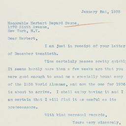 Letter: 1935 January 2