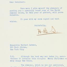 Letter: 1935 December 20