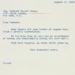 Letter: 1935 August 23