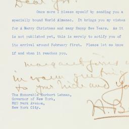 Letter: 1939 December 20
