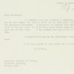 Letter: 1933 August 3