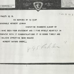 Telegram: 1937 July 19