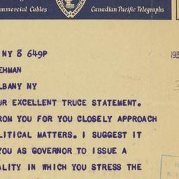 Telegram: 1939 September 8