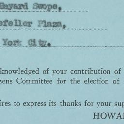 Ephemera: 1938 November 4