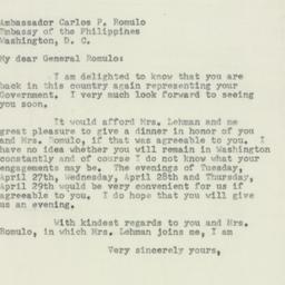 Letter: 1954 March 9