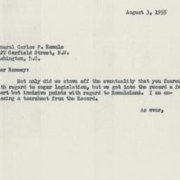 Letter: 1955 August 3