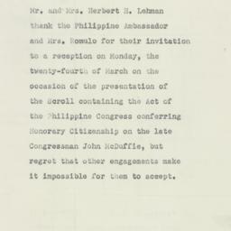 Letter: 1952 March 19