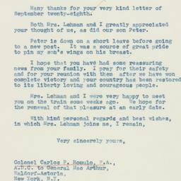 Letter: 1942 October 1