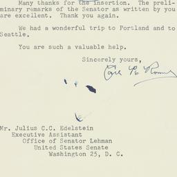 Letter: 1954 June 3