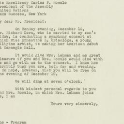 Letter: 1949 November 17
