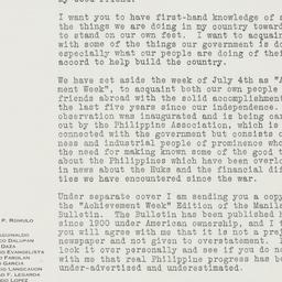Letter: 1951 July 4