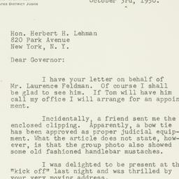 Letter: 1950 October 3