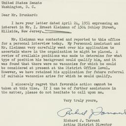 Letter: 1951 May 18