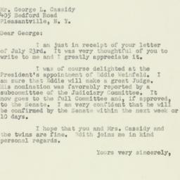 Letter: 1950 July 26