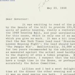 Letter: 1956 May 25