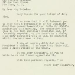 Letter: 1950 July 26