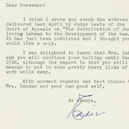 Letter: 1951 December 7