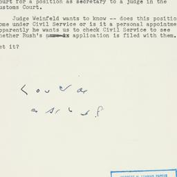 Memorandum: 1953 August 28