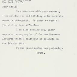 Letter: 1958 April 21