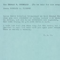 Memorandum: 1951 July 3