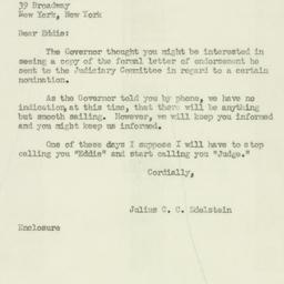 Letter: 1950 July 15