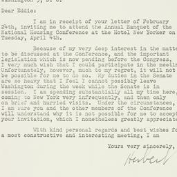 Letter: 1950 March 1