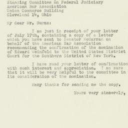 Letter: 1950 July 20