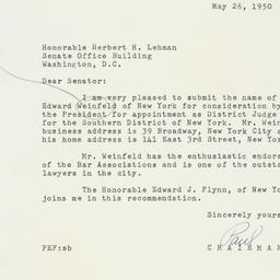 Letter: 1950 May 26