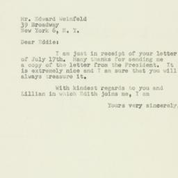 Letter: 1950 July 18