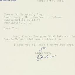Letter: 1951 April 27