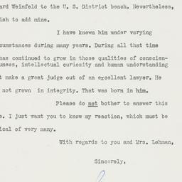 Letter: 1950 July 23