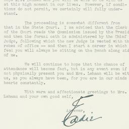 Letter: 1950 August 3