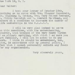 Letter: 1953 October 23