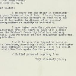 Letter: 1954 April 26