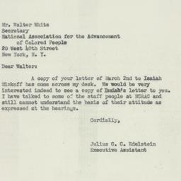 Letter: 1954 March 22