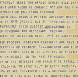 Telegram: 1954 May 5
