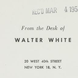 Ephemera: 1954 March 4