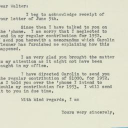 Letter: 1953 June 13